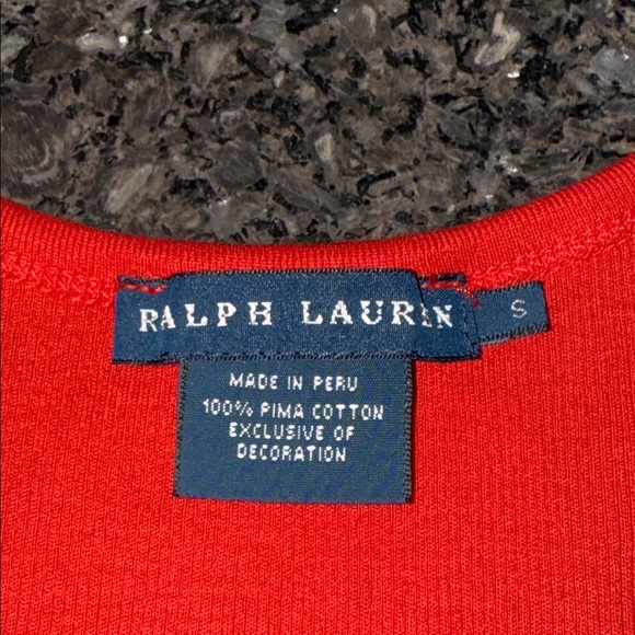 Ralph Lauren Blue Label Red Ribbed Muscle Tank Top - Picture 4 of 4